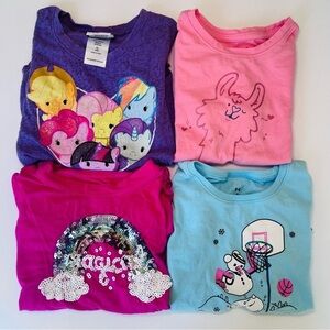 Back to school bundle! ✏️ Girls sequin colorful Short Sleeve 4 Tee shirts